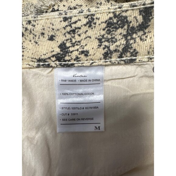 KanCan Womens Snake Print Cream Cut Off High Rise Denim Jean Shorts Size M - Picture 8 of 11